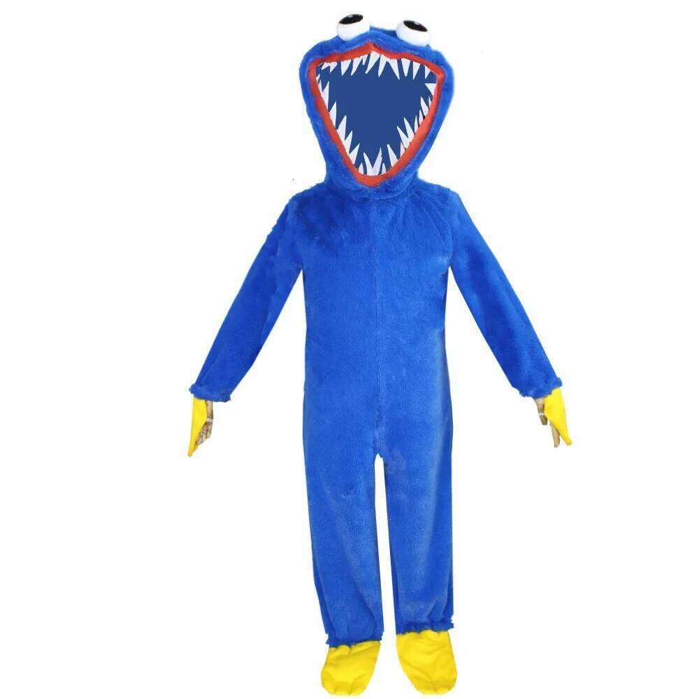 Hot Halloween Carnival Blue Mouth Monster Role Playing Costume Time Game Jumpsuit Kigurumi Plush Toy Children S Party Christmas