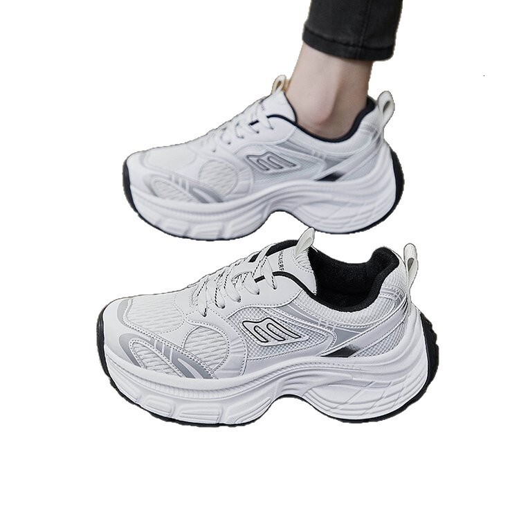 2025 Designer Fashion Korean Edition Women's Sports Running Shoes, Casual Shoes, Thick soled Height Increase