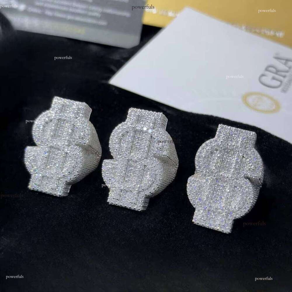 14k White Gold with 8mm Silicon Stone and Side Lab-Grown Diamond Ice Out Ring