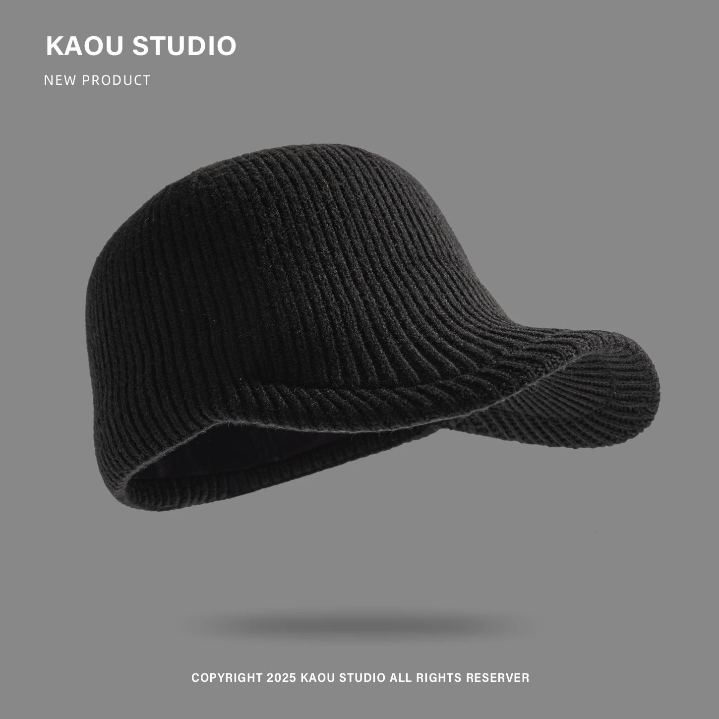 Old Money Style Small Group Autumn and Winter Knitted Flat Baseball Cap Solid Color High-end Warming Woolen Equestrian Hat 251225 - view 7