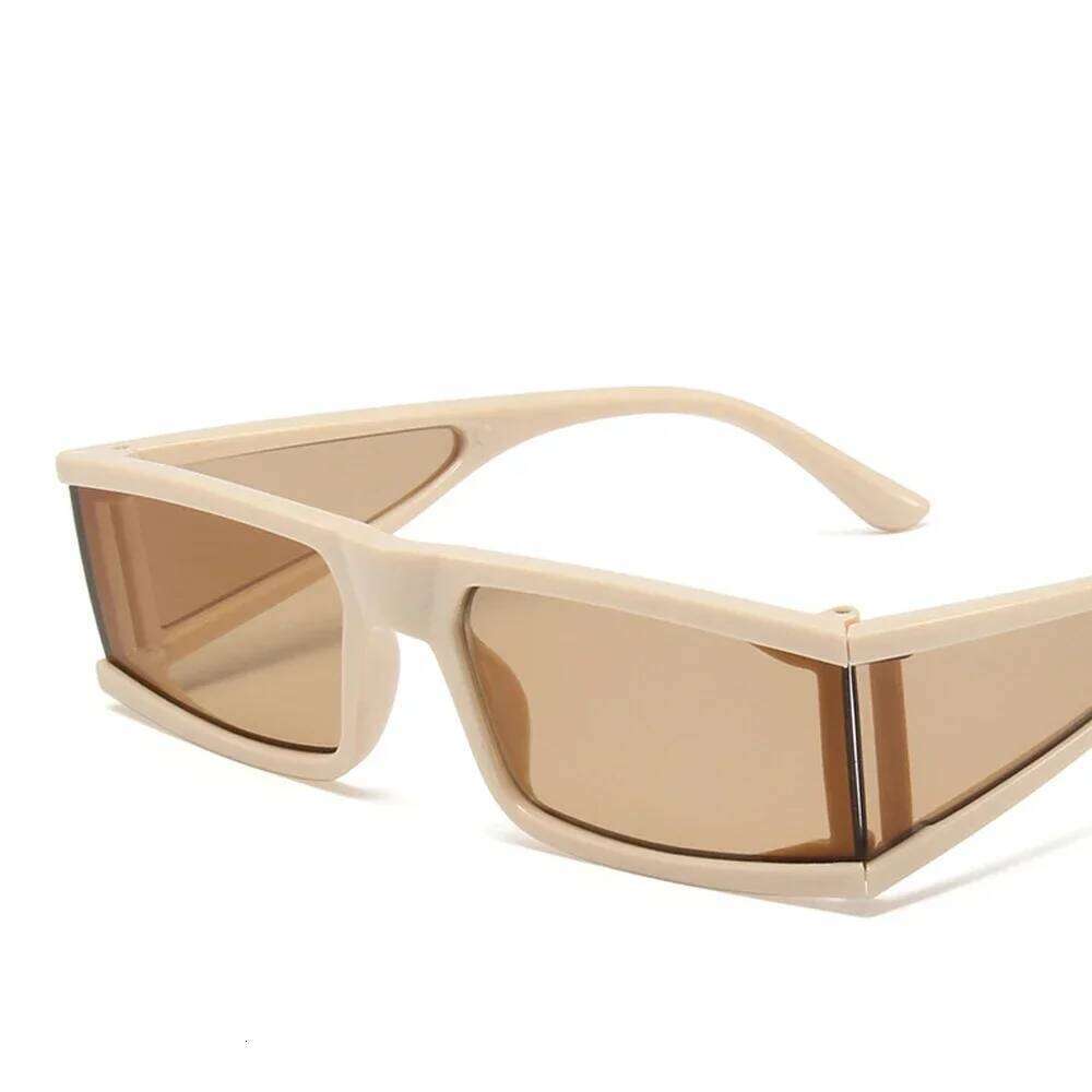 Retro Fashion Punk Square Sunglasses For Women Men Ins Popular Small Frame Silver Sun Glasses Trending Shades Uv400 Ladies Eye