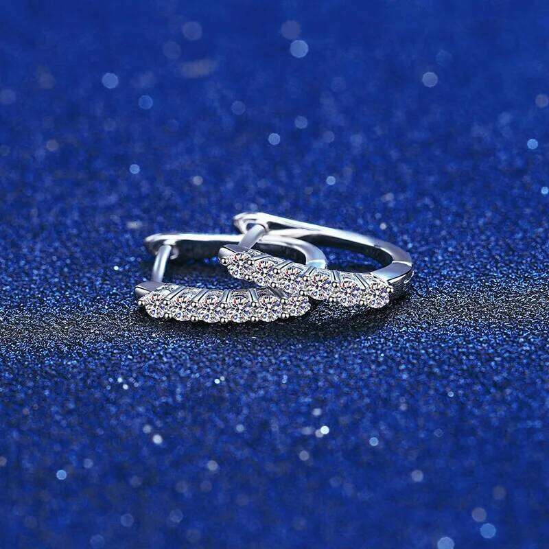 0.3-1.2ct D Color Moissanite Stud Earrings For Women Top Quality 100% 925 Sterling Silver Sparkling Wedding Jewelry ed8