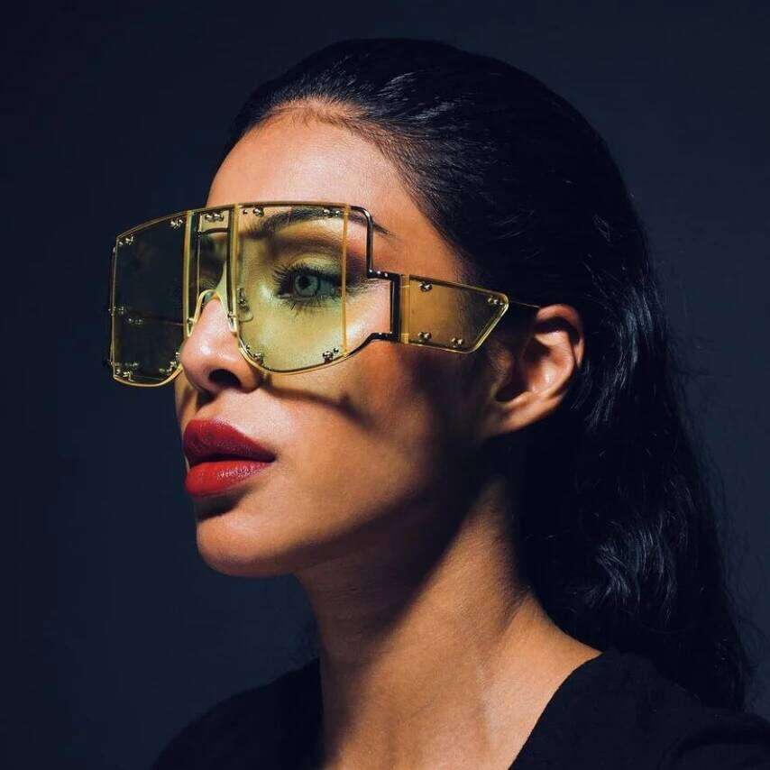 Luxury Fashion Brand Designer Big Frame Punk Sunglasses Women Men Vintage Popular Travel Oversized Steampunk Sun Glasses Uv400