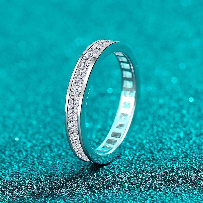 2.32ct DVVS1 Moissanite Ring for Women 100% Real 925 Sterling Silver Gold Plated Wedding Party Charm Fine Jewelry New 401