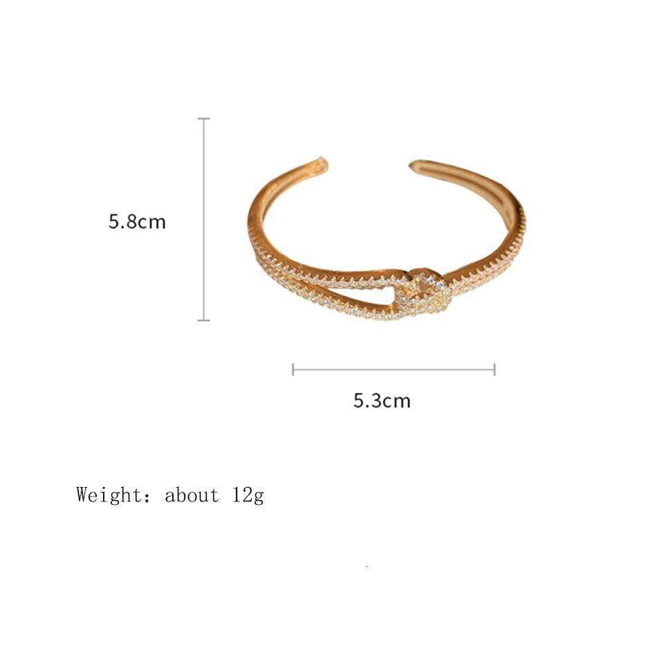 ZAKOL Exquisite AAA Full Zircon Knot Bangles for Women Fashion Adjustable Open Bracelet Gift