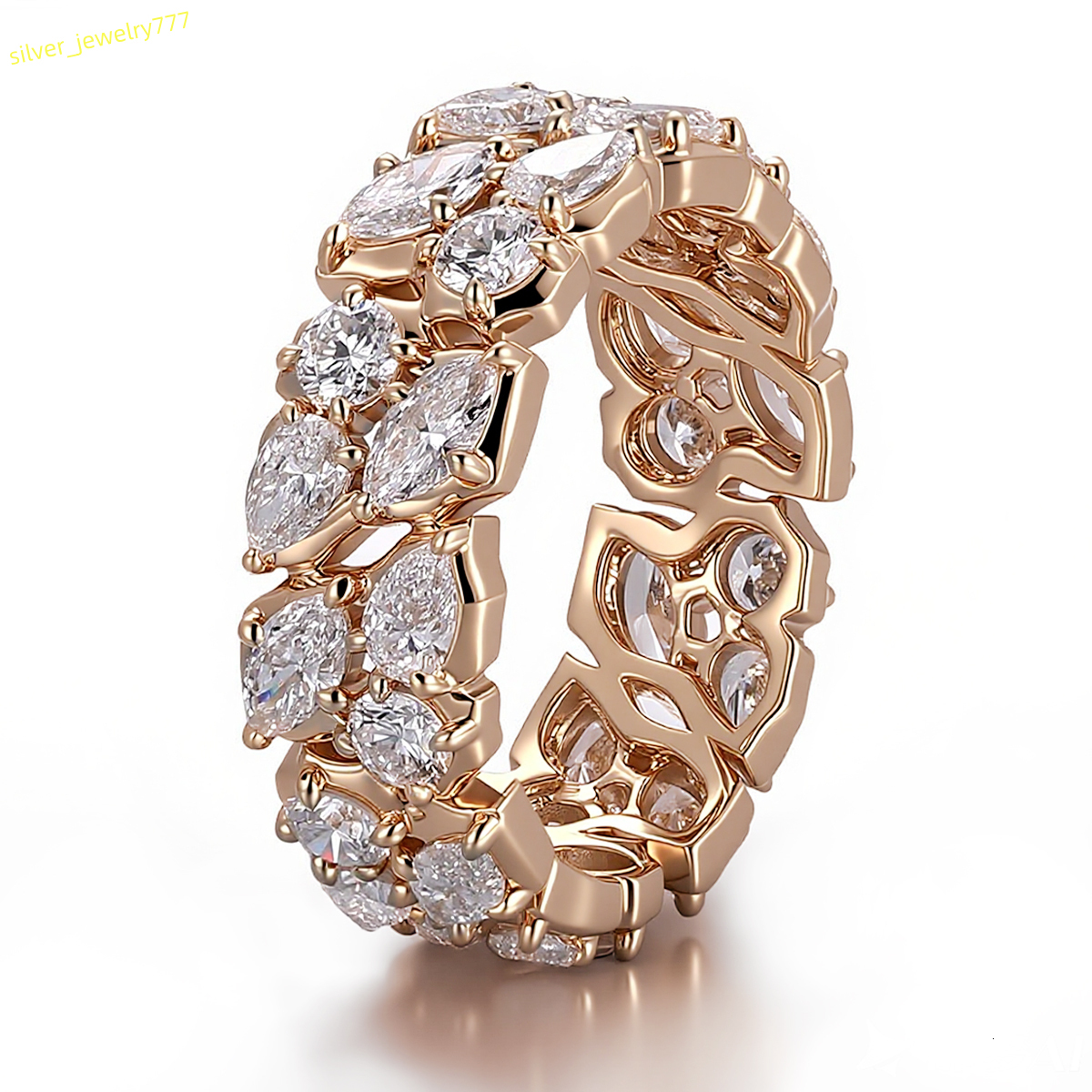 Luxury Pear Cut Lab Grown Diamond Ring 18K Solid Yellow Gold Fine Jewelry Rings Original Design High Jewelry Ladies for Party