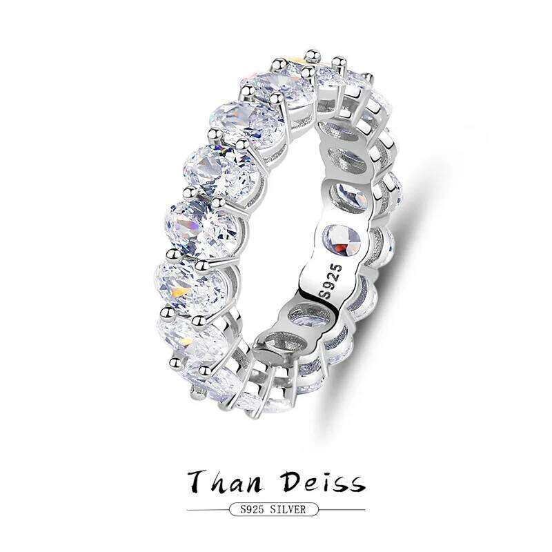 4*6mm Zircom Engagement Ring for Women 925 Sterling Silver Gold Plated Solitaire Rings Wholesale f64