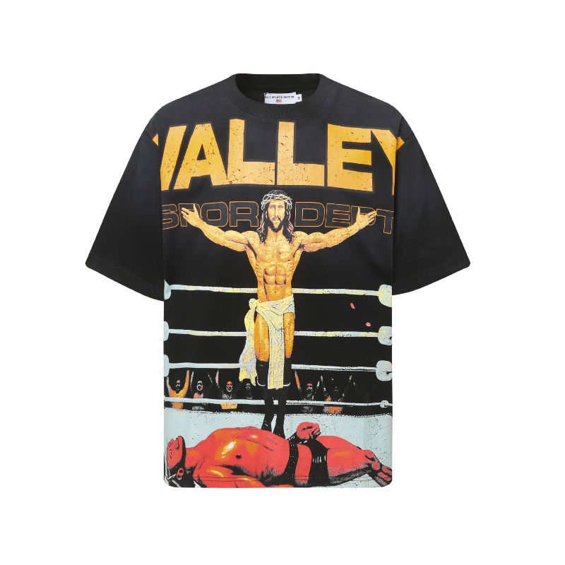 Men's T-Shirts Vally American Drop Animal Print Shorts Sleeve Harajuku Gothic Graphic Madam Top Street T-shirts Fashion Men Women Clothes
