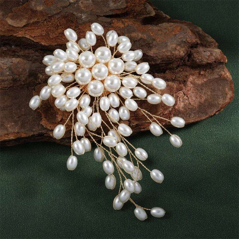 ZAKOL Luxury Handmade Imitation Pearl Brooch Elegant Wedding Jewelry Party Suit Accessories