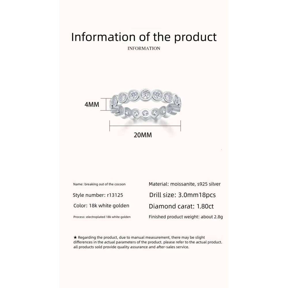 3mm D Color Moissanite Engagement Ring for Women 925 Sterling Silver Gold Plated Solitaire Rings Wholesale 84e