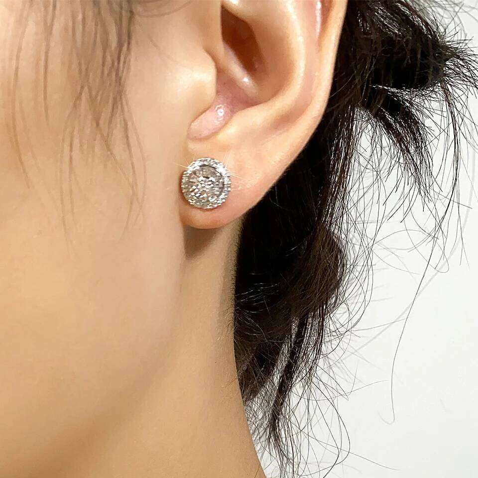 ZAKOL New Unique Design Round Zircon Inlaid Stud Earrings for Women Simple Japanese and Korean Fashion Ear Accessories