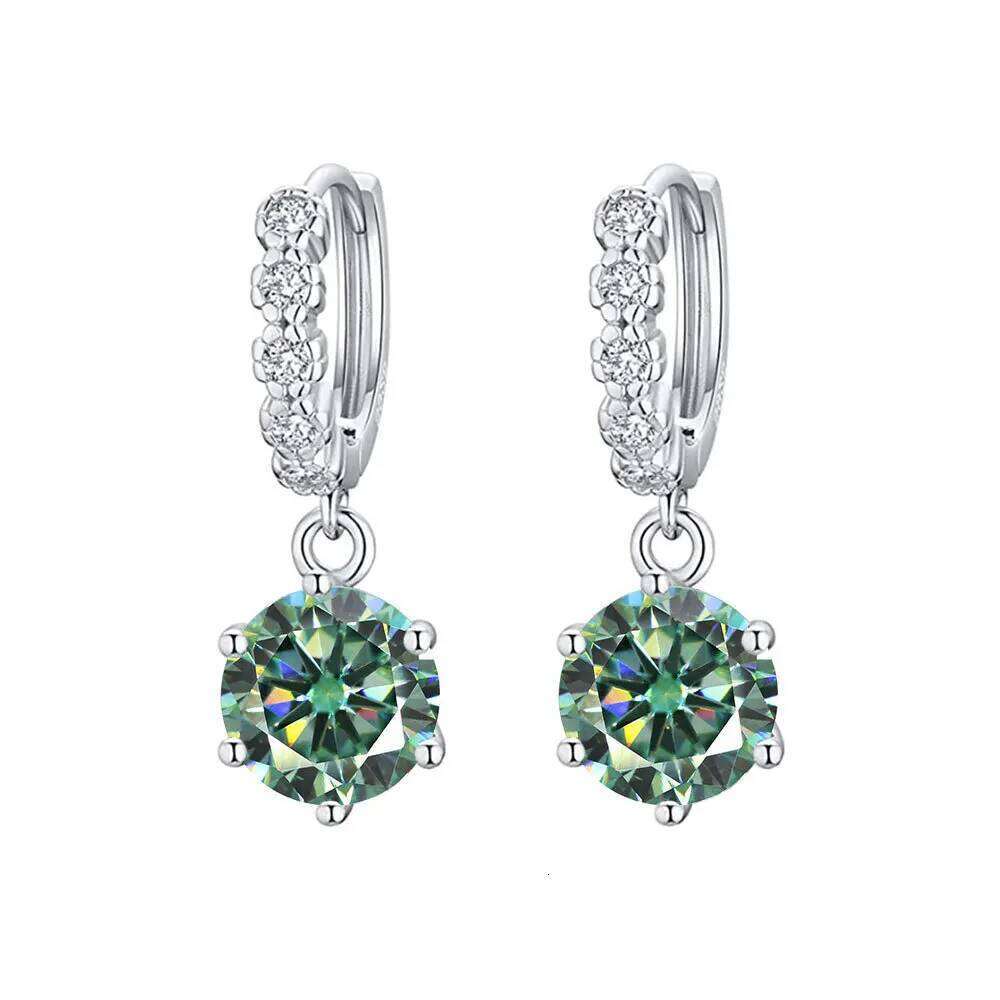 1-3ct D Color Moissanite Stud Earrings Round Cut Lab Created Diamond 925 Sterling Silver Bridal Jewelry For Women Gifts ba2
