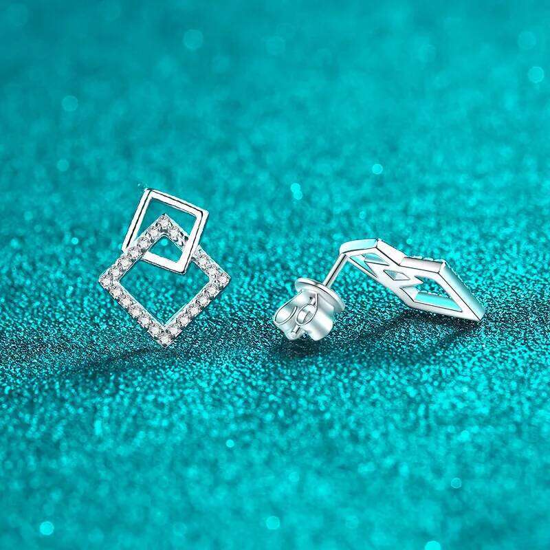 Moissanite Earrings for Women Lab Grown Diamond Ear Studs 925 Sterling Silver Fine Jewelry Gift 52a