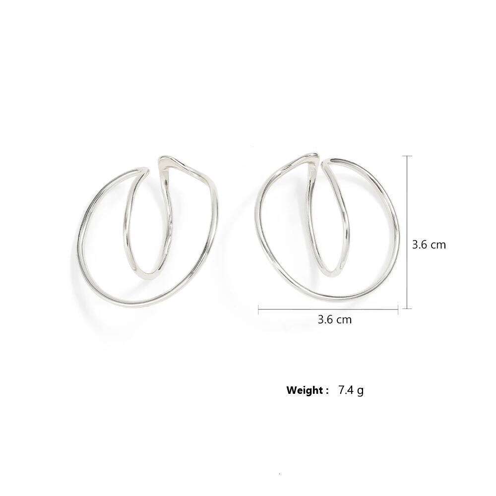 ZAKOL New Trend Simple Geometric Distortion Irregular Curve Clip for Women Girl No Pierced Earrings Jewelry Gift