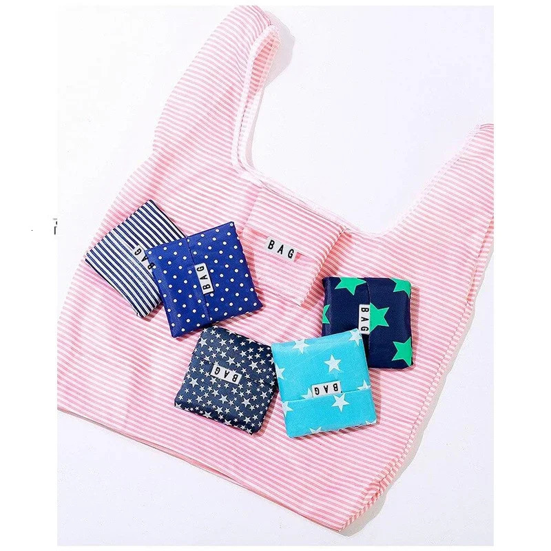 Foldable Shopping Storage Bags Eco-Friendly Heavy Duty Large-capacity Tote Pouch Grocery Bag Reusable for Shopping Bag Washable 251225