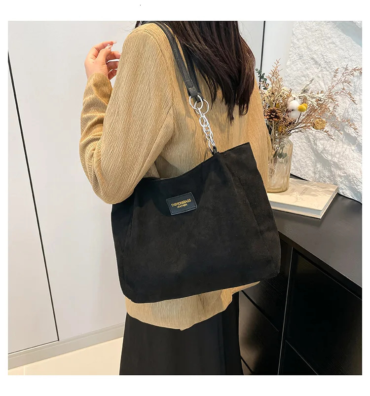 Large-Volume Suede Stylish Commuter Tote Bag For Ladies With One Shoulder Bag 251225