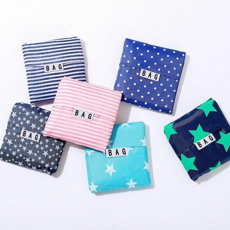 Foldable Shopping Storage Bags Eco-Friendly Heavy Duty Large-capacity Tote Pouch Grocery Bag Reusable for Shopping Bag Washable 251225