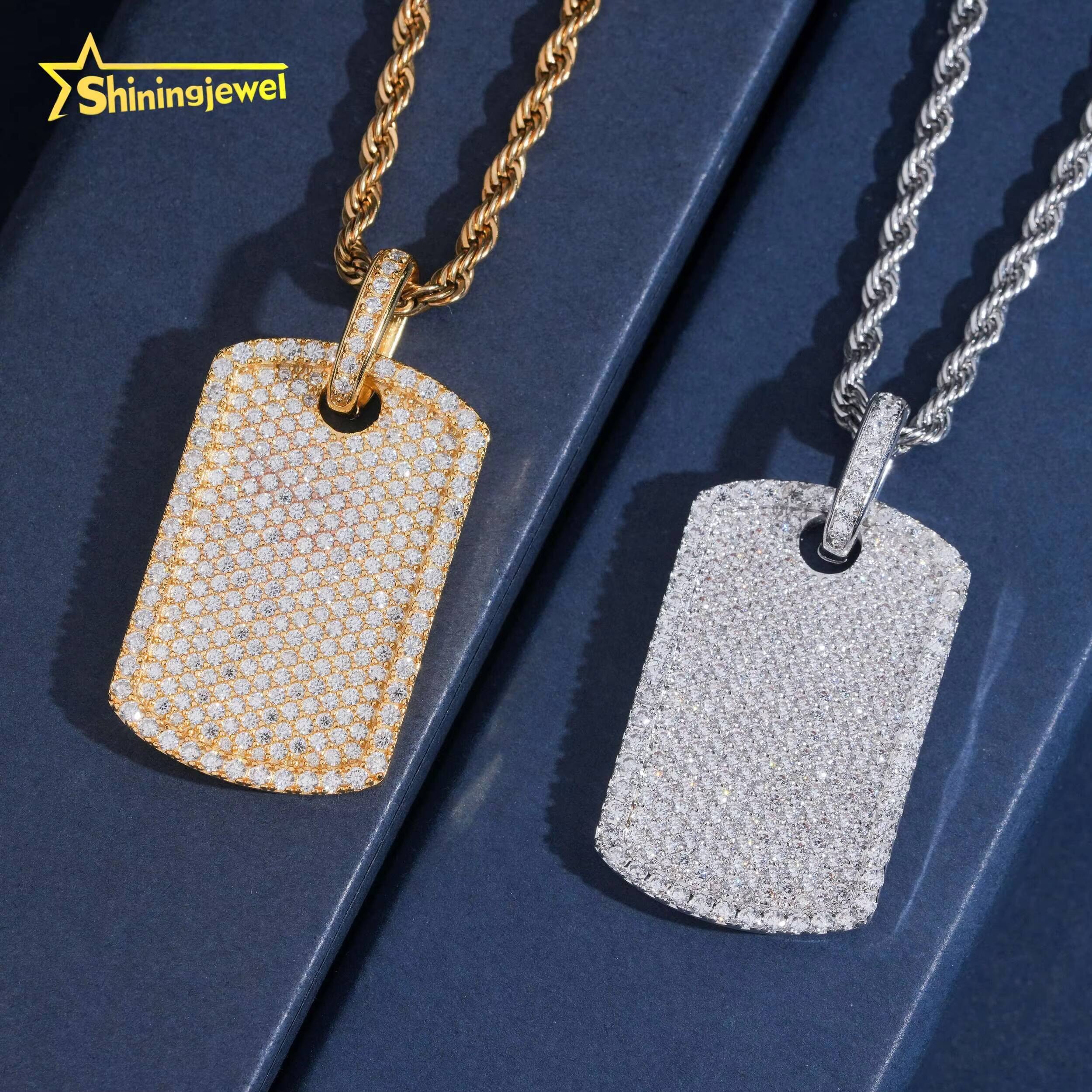 USA Warehouse Classic Dog Moissanite Cross Pendant Collection Hip Hop Iced Out Pendant Men Jewelry