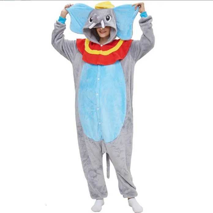Disney Cute Dumbo Onesies for Adults Anime Cosplay Costume Elephant Pajamas Adults One Piece Carnival Pyjamas Hooded Sleepwear H251227