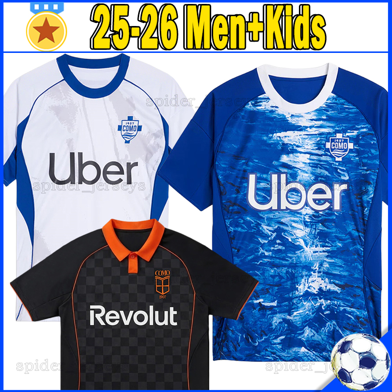 4XL 25 26 Como 1907 Soccer Jerseys NICO PAZ DOUVIKAS DA CUNHA KUHN A.DIAO GABRIELLONI 2025 2026 S.ROBERTO ADDAI PERRONE CUTRONE Football Shirts Men Uniforms Kids kits