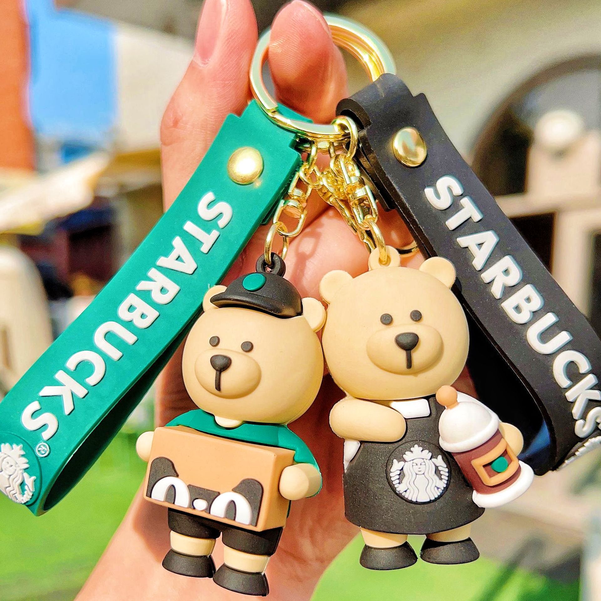 Free Shipping designer key chains for bags New Bear Keychain Cartoon Pendant Car Backpack Hanging Gift
