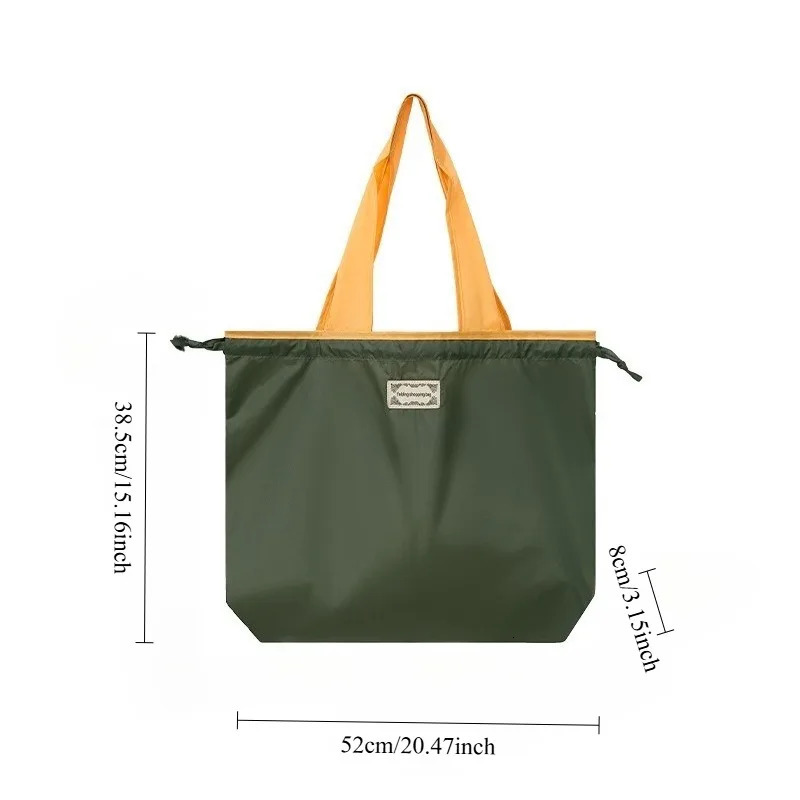 1/2pcs Foldable Drawstring Storage Bag Portable Shopping Bag Drawstring Tote Bag Home Storage Bag 251225