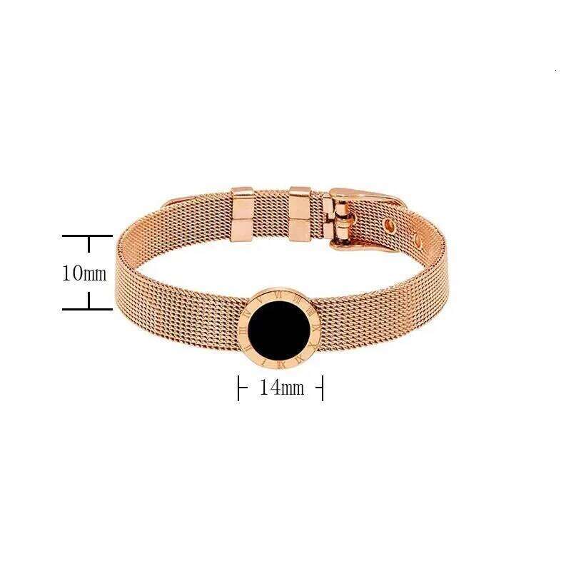 Luxury Roman Numeral Bracelets For Women Fashion Gold Color Watch Strap Bracelet Korea Party Jewlery