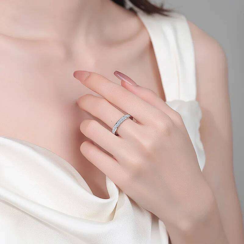 2.32ct DVVS1 Moissanite Ring for Women 100% Real 925 Sterling Silver Gold Plated Wedding Party Charm Fine Jewelry New 401