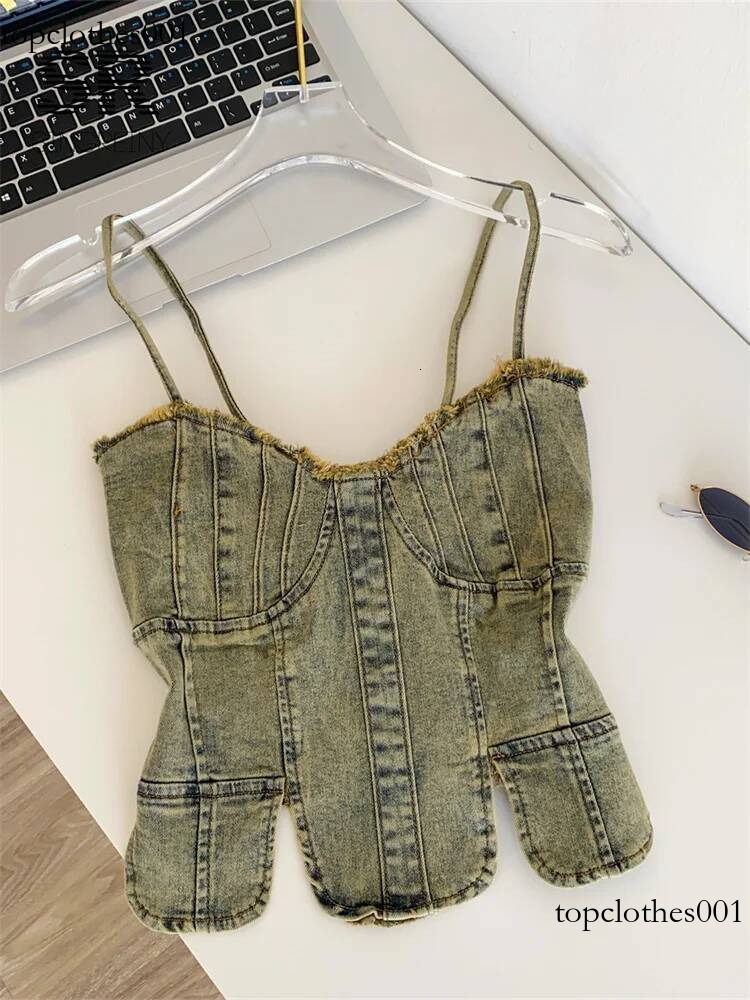 SINGREINY Irregular Casual Denim Women Elastic 2026 Summer Sling Lingerie Tops Raw Hem Simple Style Clean Girl Ins Camisole