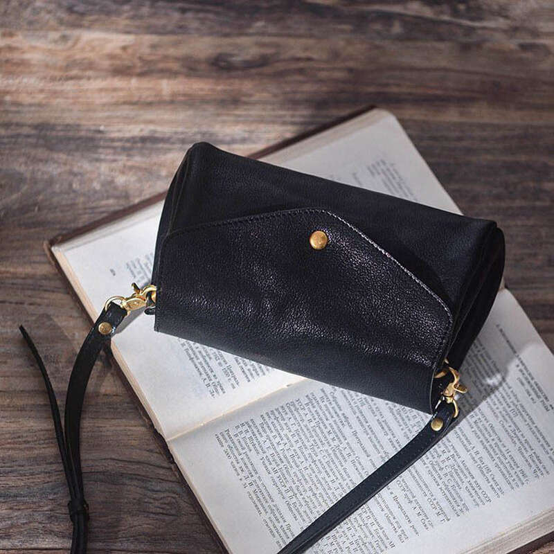 Vintage Cowhide Genuine Leather Clasp Mini Small Crossbody Women's Shoulder Bag New Model SHANGFANNI