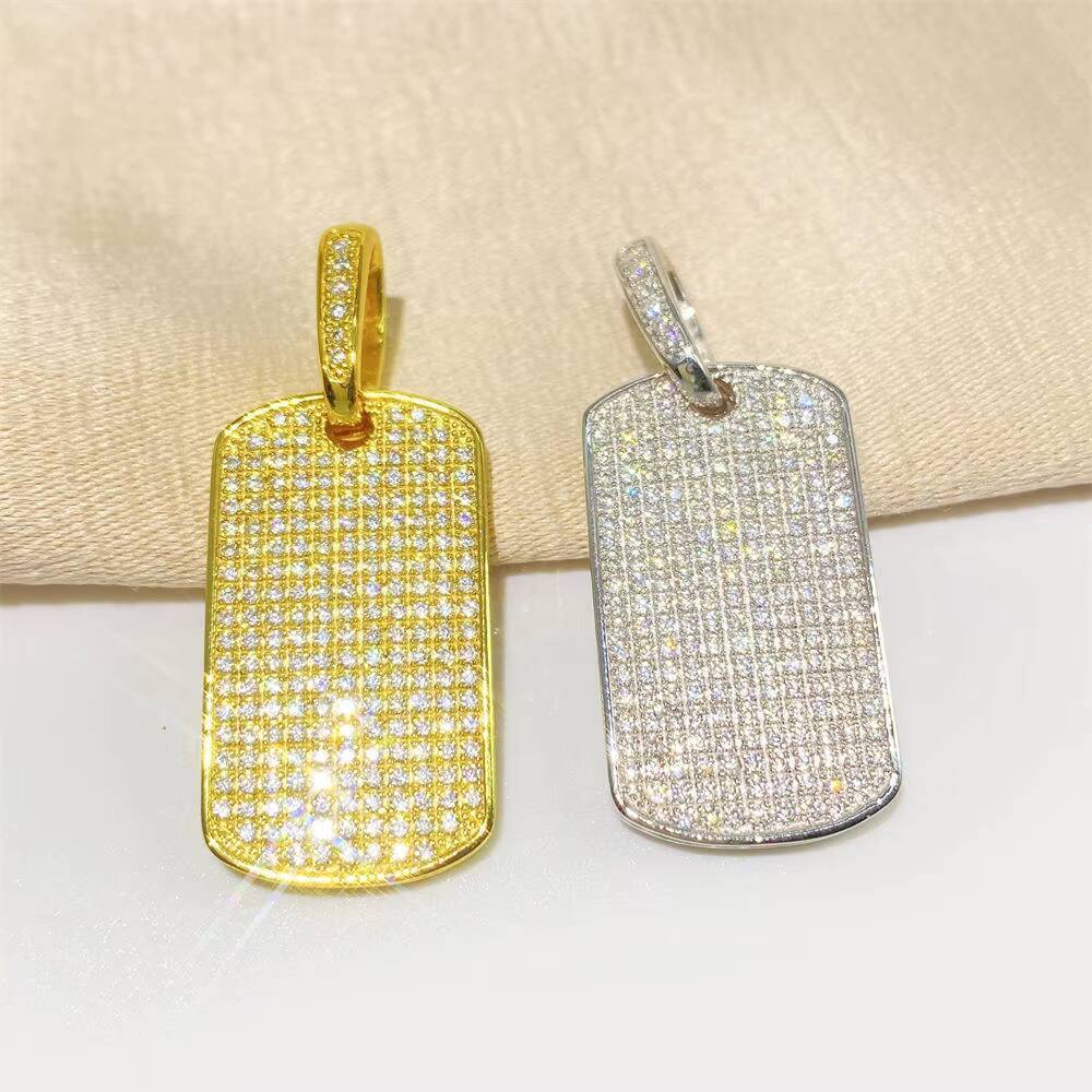 Real U Hip Hop Jewelry Iced Out VVS Moissanite Diamond Pendant Necklace for Men Sterling Silver Fashion Jewelry Pendants Charm