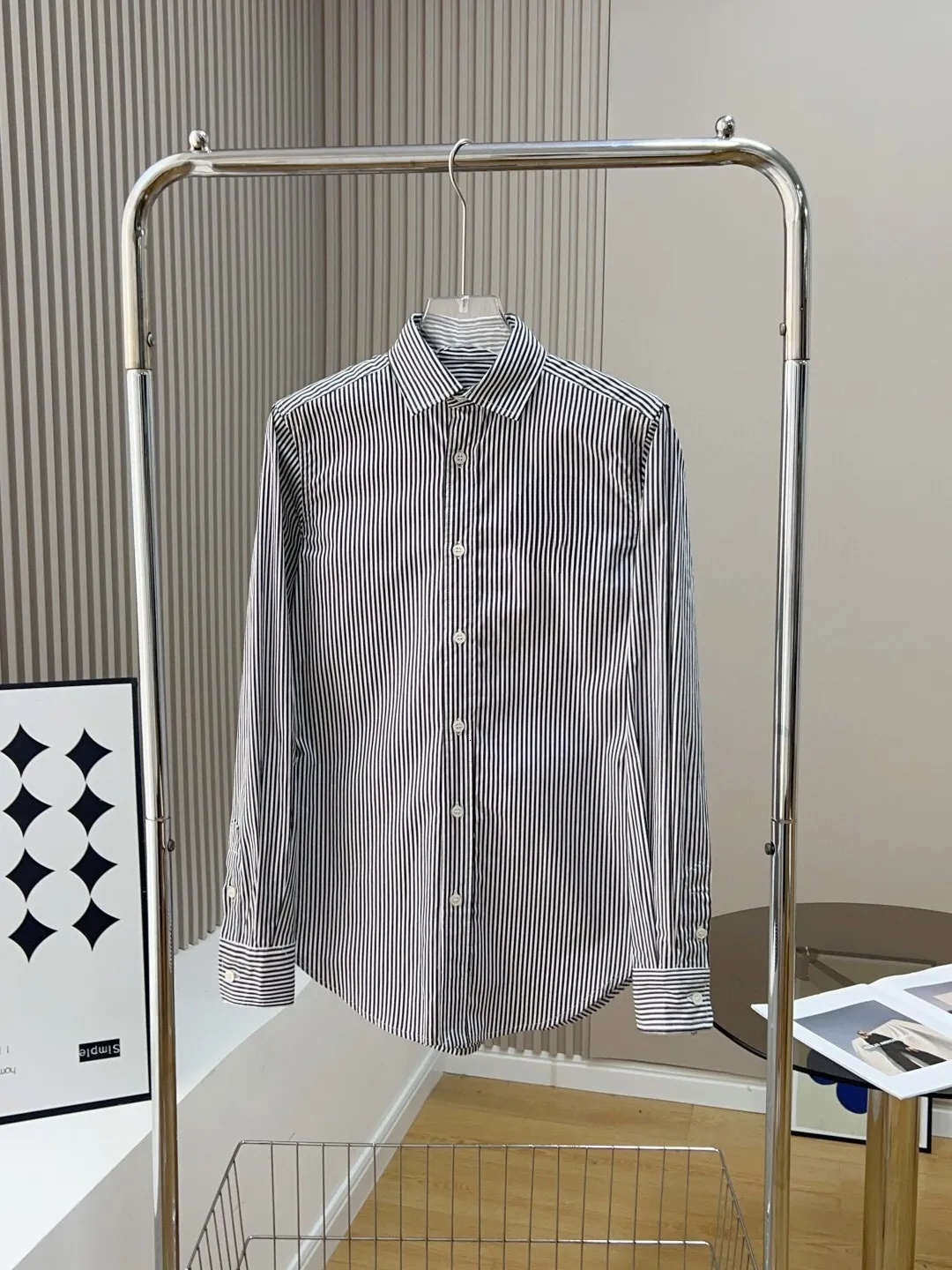 RL designer Striped Unisex Colorful Pony Logo Embroidered Top Casual Oxford Cloth Shirt 2025 New Style blouse woman