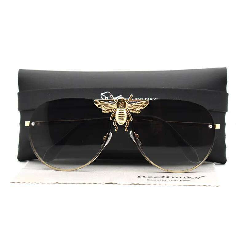 Classic Luxury Bee Vintage Sunglasses Fashion Designer Pilot Style Sun Glasses For Men And Women Retro Gradient Shades Uv400
