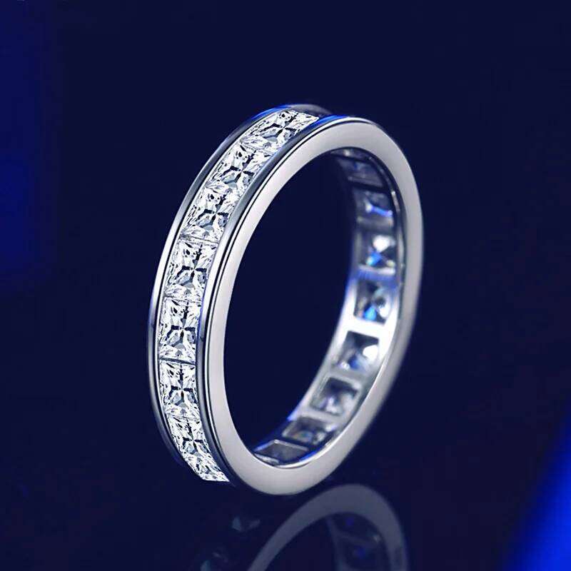 2.32ct DVVS1 Moissanite Ring for Women 100% Real 925 Sterling Silver Gold Plated Wedding Party Charm Fine Jewelry New 401