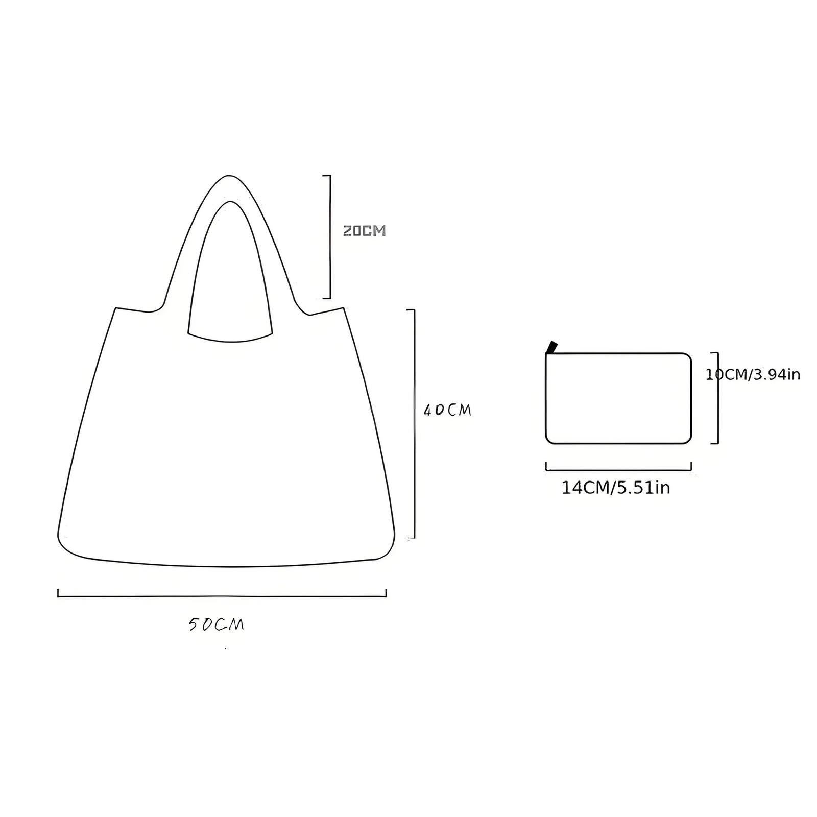 Big Size Shopper Bag ECO Tote Bag Reusable Portable Shoulder Womens Handbags Folding Pouch Shopping Bag Foldable Womens Bag 251225