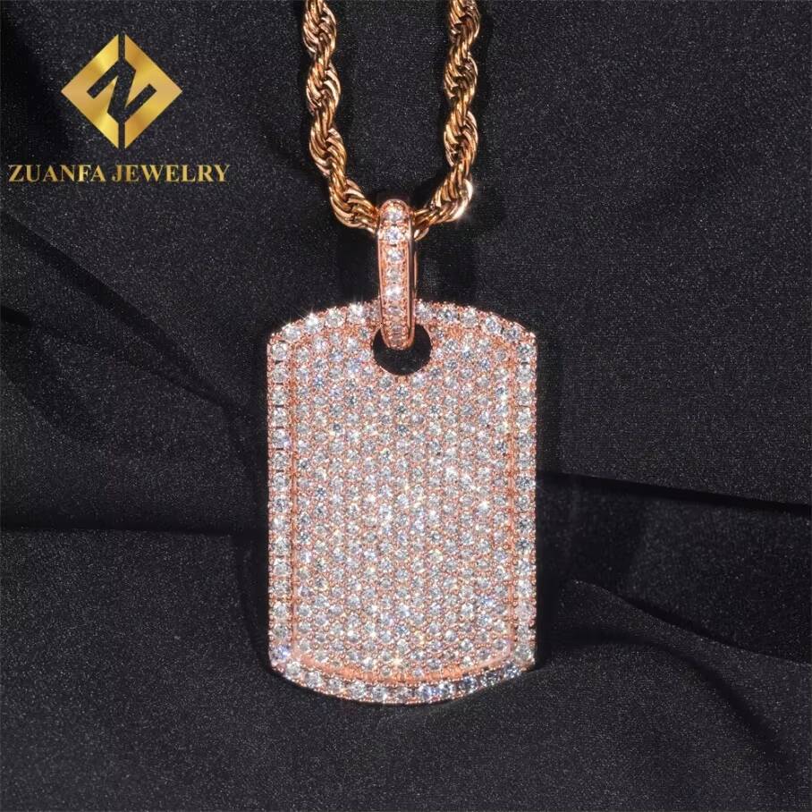 2026 New Arrival Hip Hop Pass Diamond Tester Iced Out Fire Jewelry 925 Sterling Silver Fashion Pendant Necklaces Charms for Men