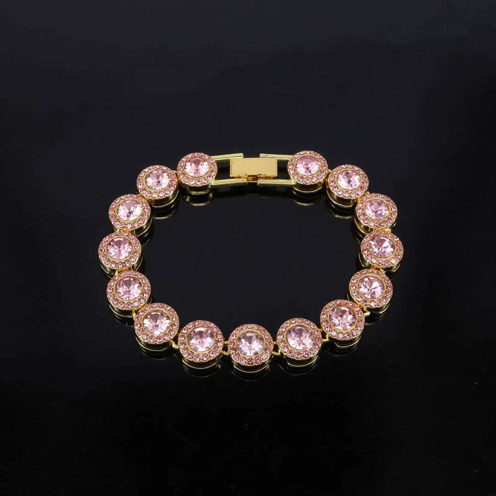 ZAKOL Hip Hop Trendy 12MM Width Round Rhinestone Tennis Bracelet Set for Women/Men Fashion Hippie Necklace Jewelry