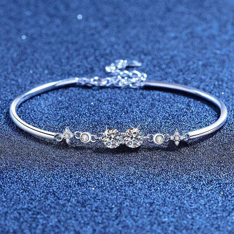 925 Sterling Silver Moissanite Bracelet 5mm D VVS1 Diamond with GRA for Women Sparkling Wedding Party Fine Jewelry c17