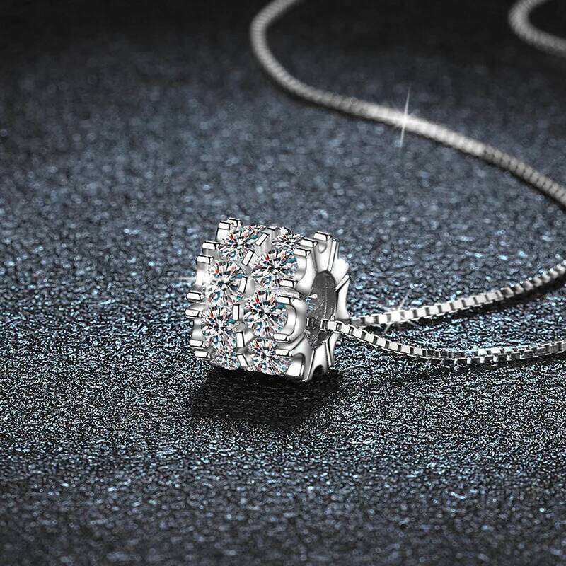 Moissanite Woman Pendant Sier For Women Chains Party Bridal Fine Jewelry 925sterling Silver Necklace a6f