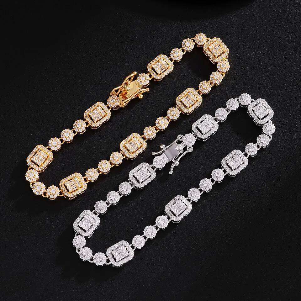 ZAKOL Shiny Rectangle Crystal Zircon Bracelet for Women Versatile Wedding Jewelry High-End Party Accessory Gift
