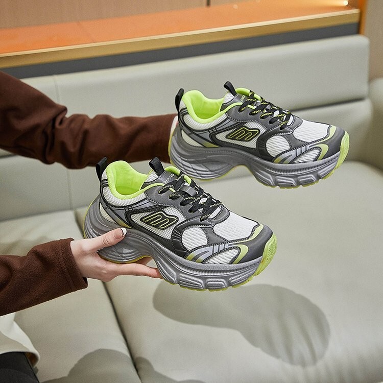 2025 Designer Fashion Korean Edition Women's Sports Running Shoes, Casual Shoes, Thick soled Height Increase