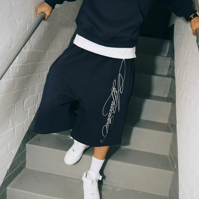 Y2k Retro Jogging Shorts Signature Embroidery Men Women Sweatpants Harajuku Hip Hop Streetwear Unisex Baggy Casual Pants 251223