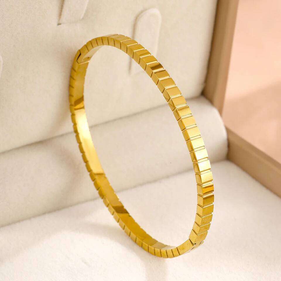 ZAKOL Stainless Steel Multi Cubes Square Geometric Bracelet for Women Men Trendy Stackable Bangles Minimalist Jewelry Gifts