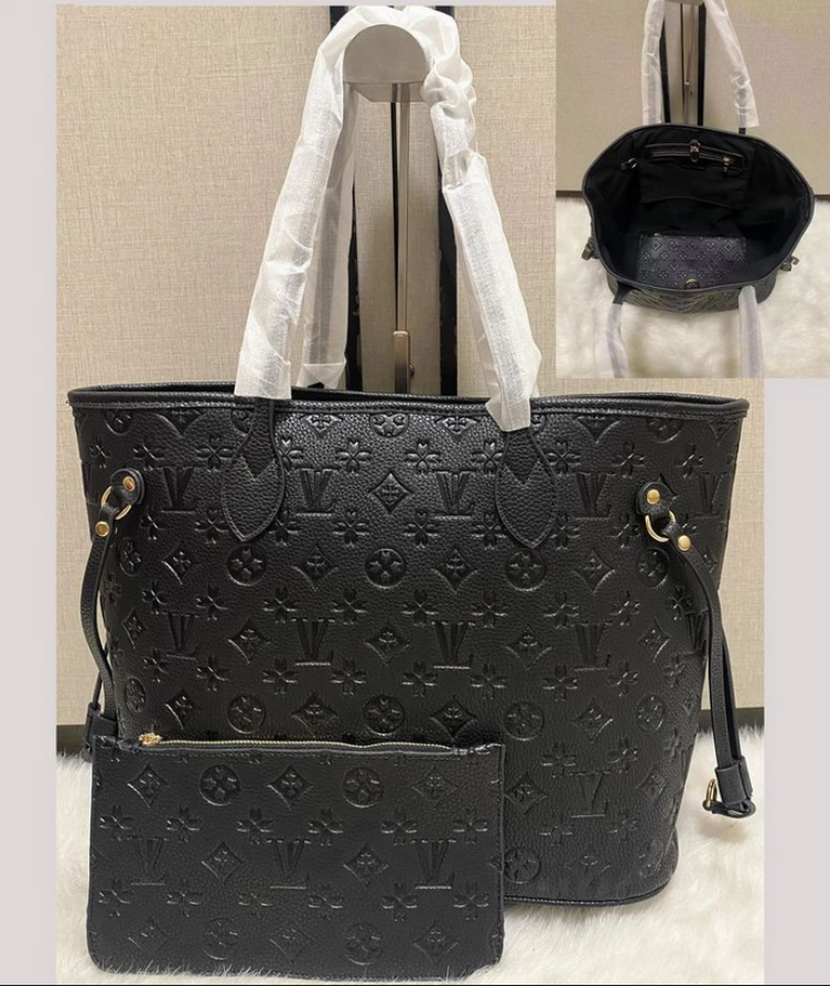 Luxury Designer Bag 2pcs set Women Crossbody Embossed Flower Handbag Shoulder Bags Composite Clutch Tote Bag Female Coin Designer Purse backpack Wallet