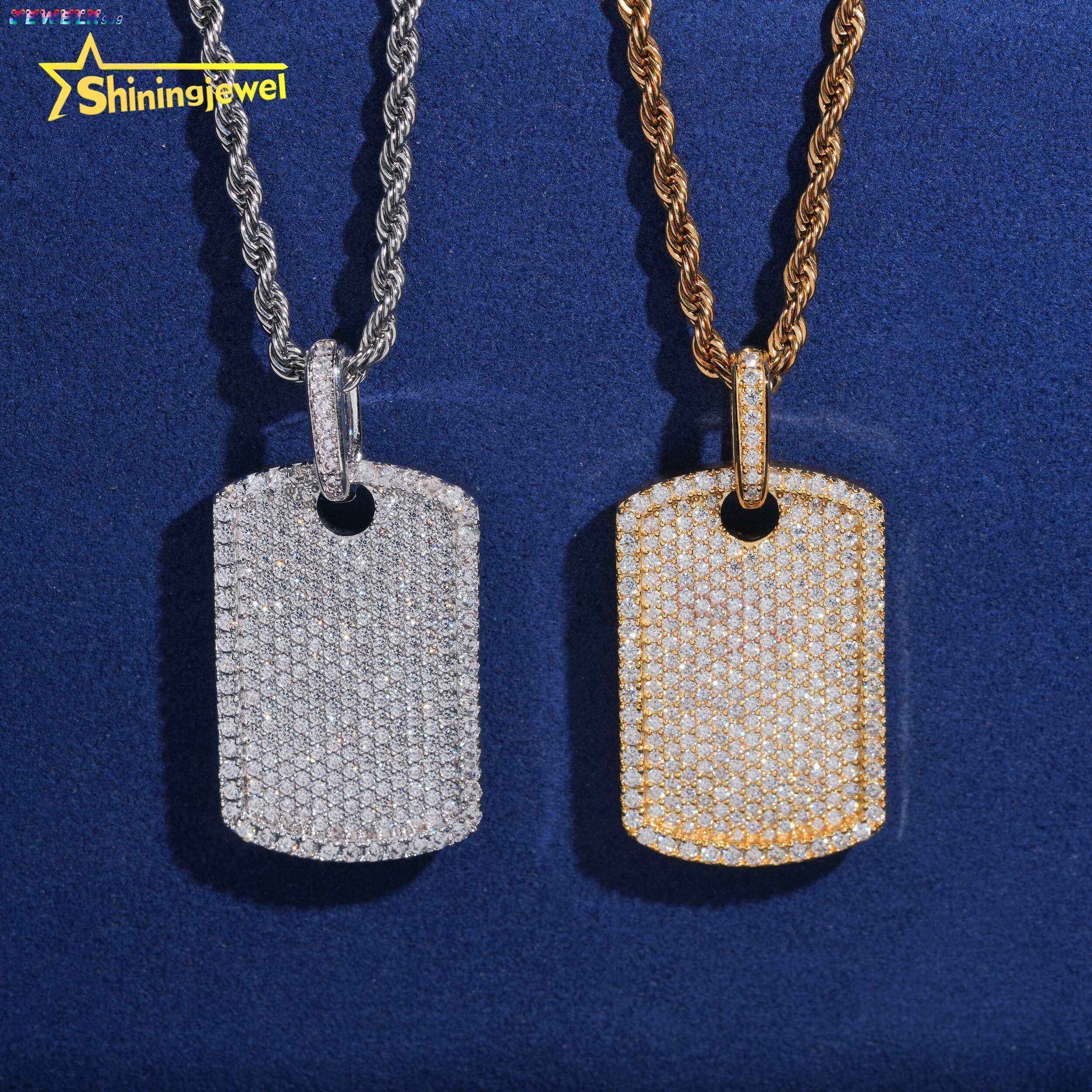 USA Warehouse Classic Dog Moissanite Cross Pendant Collection Hip Hop Iced Out Pendant Men Jewelry