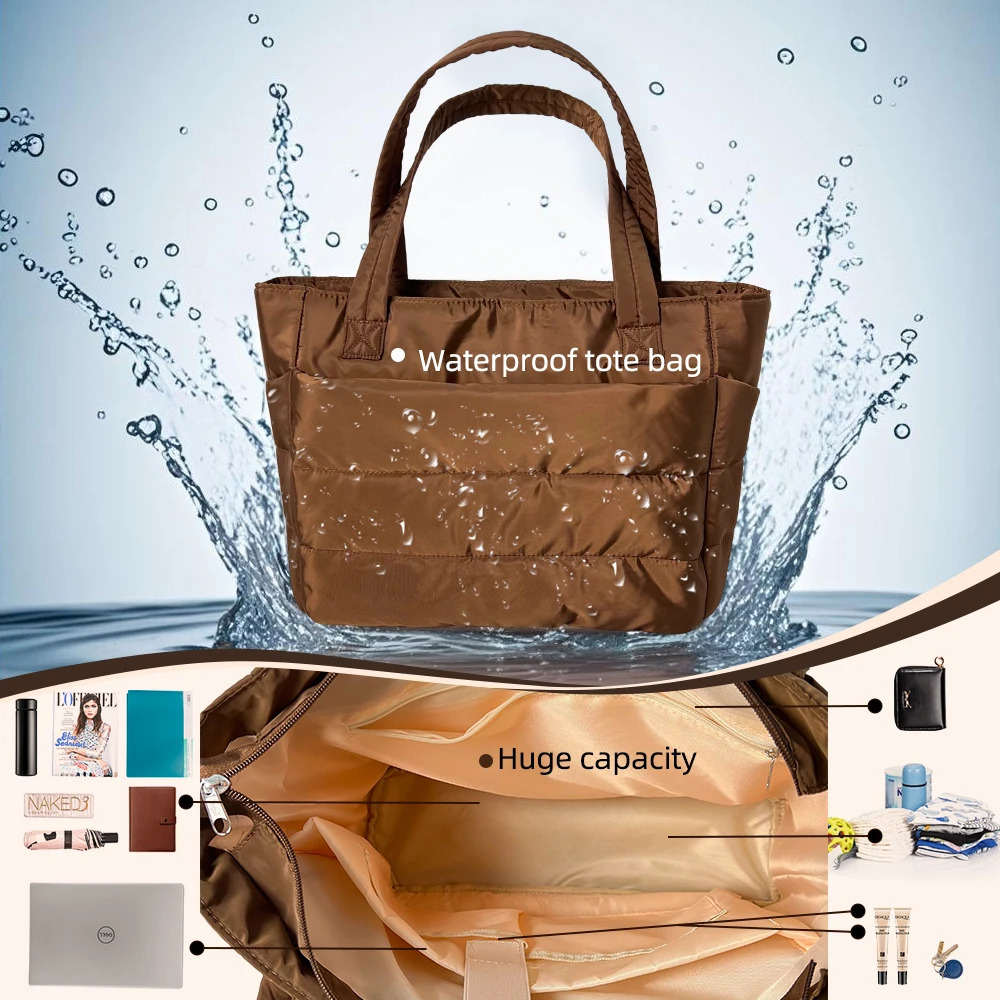 Women Tote Bag Waterproof Large Capacity Mommy Bag with Multi-compartments for Travel Work Laptop Bag251222