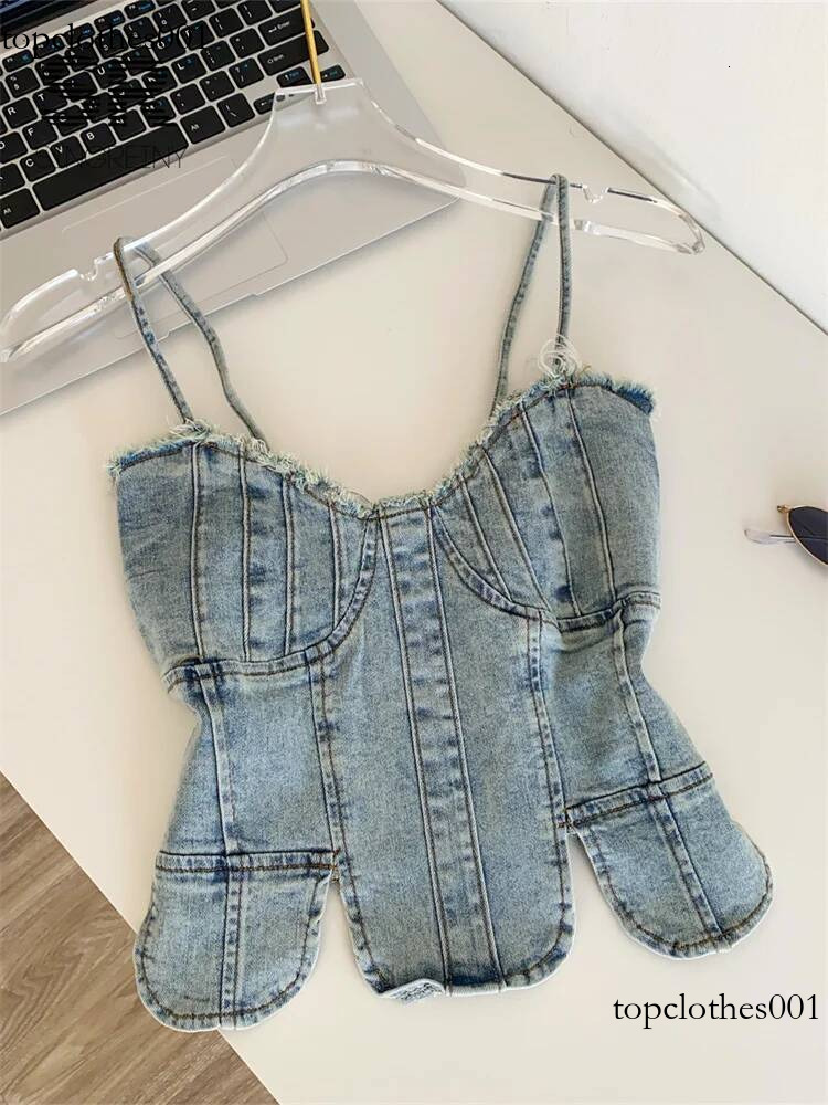 SINGREINY Irregular Casual Denim Women Elastic 2026 Summer Sling Lingerie Tops Raw Hem Simple Style Clean Girl Ins Camisole