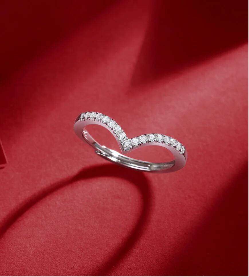 D Color Moissanite Engagement Ring for Women 925 Sterling Silver Gold Plated Solitaire Rings Wholesale dab