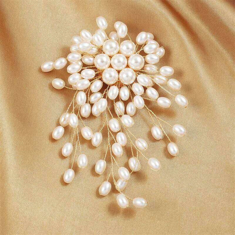 ZAKOL Luxury Handmade Imitation Pearl Brooch Elegant Wedding Jewelry Party Suit Accessories