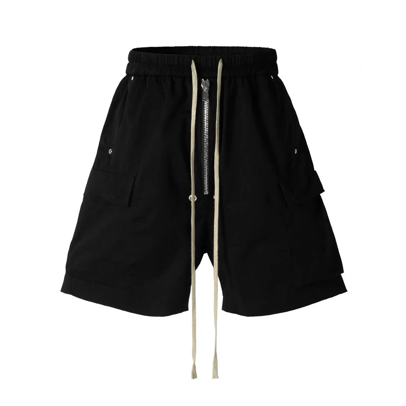 2025 Dark n Drawstring Work Trousers Side Pocket Loose Five-Quarter Shorts Casual Pants for Men Trendy And Stylish 251223